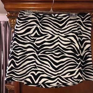 White House Black market zebra print skort.